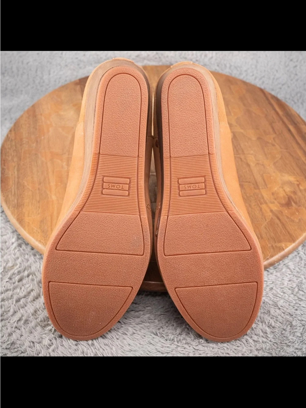 TOMS Kelsey Chestnut 2” Wedge Ankle Boots Chelsea Style Girls Size 5M Side Zip